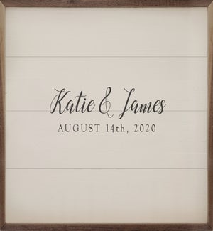 Personalized Name Date Modern Guest Book White